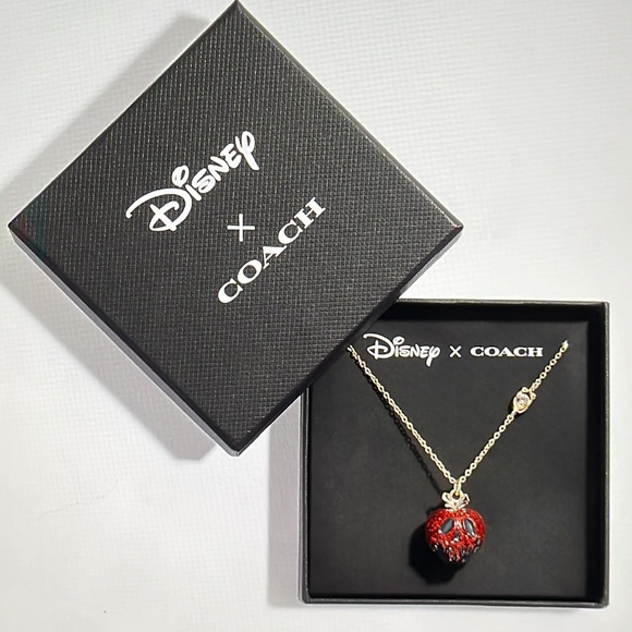 🍎DISNEY X COACH POISON APPLE NECKLACE 🍎 NWT 🍎 - Picture 4 of 8